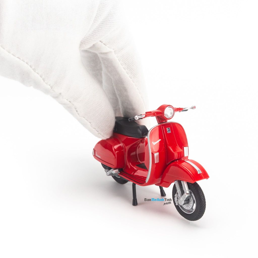 Mô hình xe Vespa PX 2016 1:18 Welly Red (7)