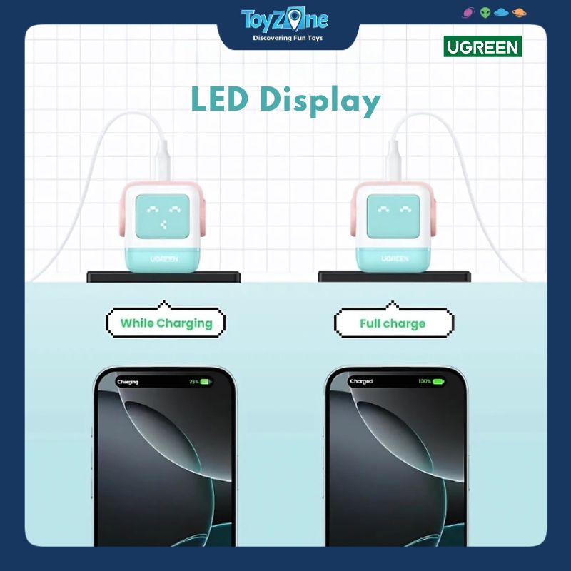 Củ Sạc Nhanh Nexode Robot 30W USB-C PD GaN Fast Charger UGREEN