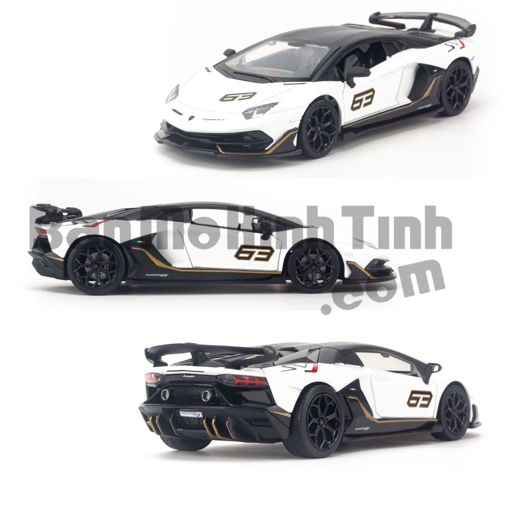 Mô hình xe Lamborghini Aventador SVJ 63 1:24 CCA