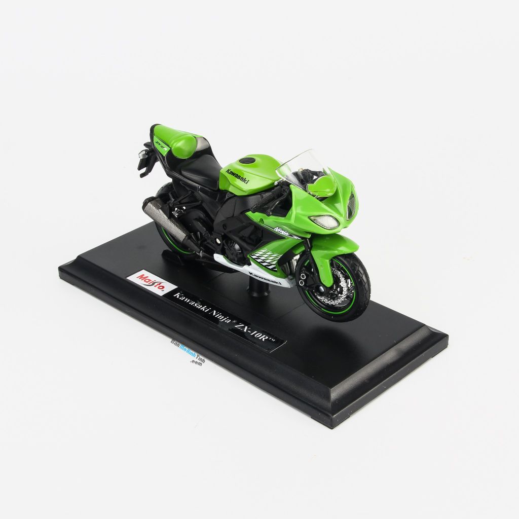 Mô hình xe mô tô Kawasaki Ninja ZX-10R 1:18 Maisto Green (8)