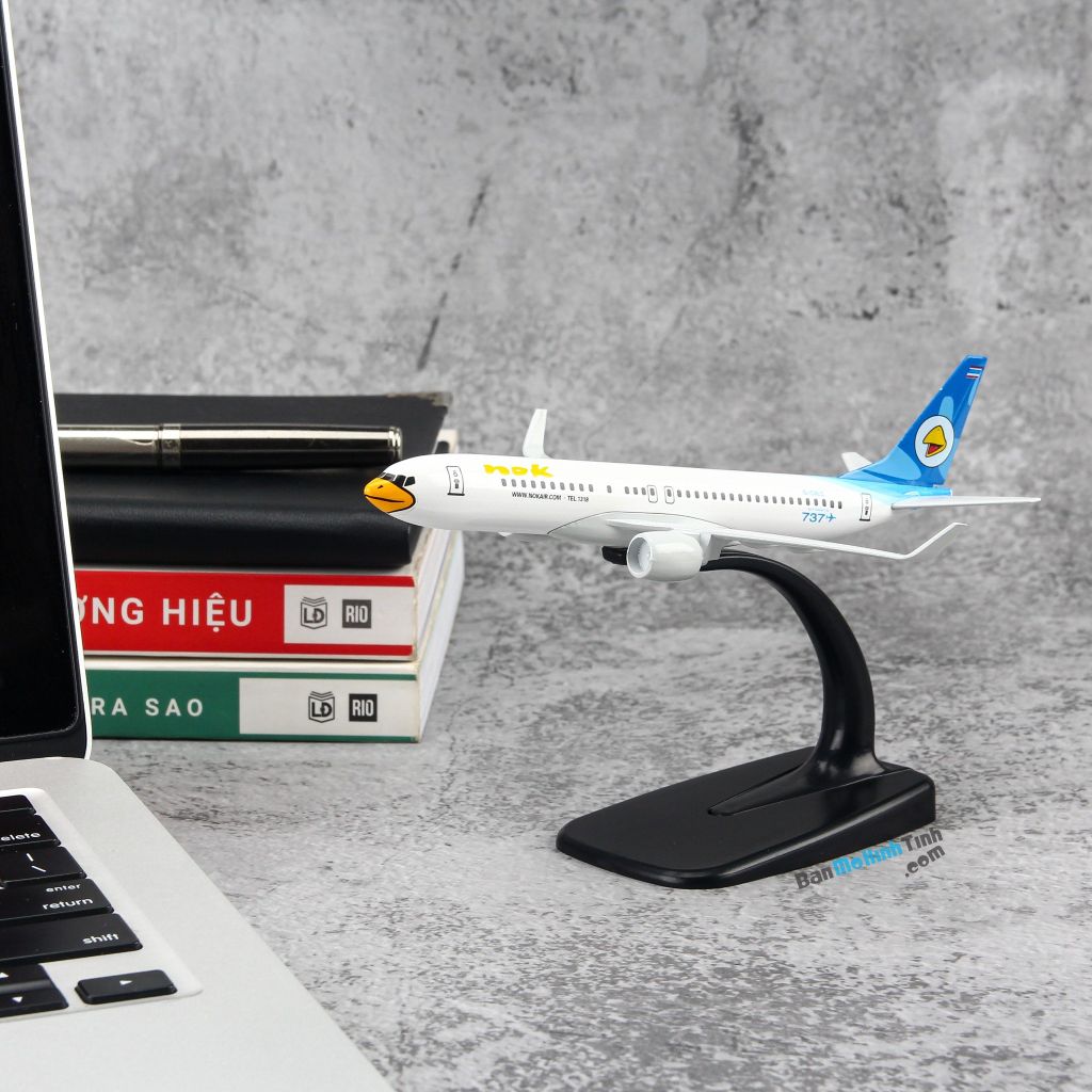 Mô hình máy bay tĩnh Nok Air Boeing B737 16cm Everfly giá rẻ (11)
