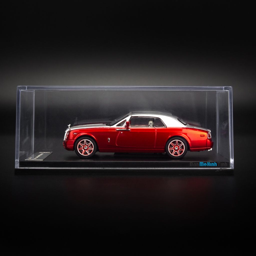 Mô hình xe Rolls Royce Phantom Coupe 1:64 Limited Red Silver (7)