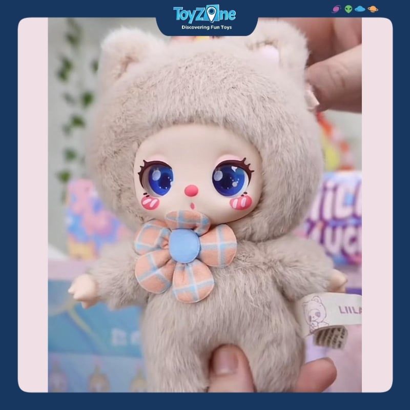 Mô hình Blind Box Móc khóa Gấu Bông Liila's Lucky Cat V1 ( Liila's Mèo May Mắn ) LIILA TOYS