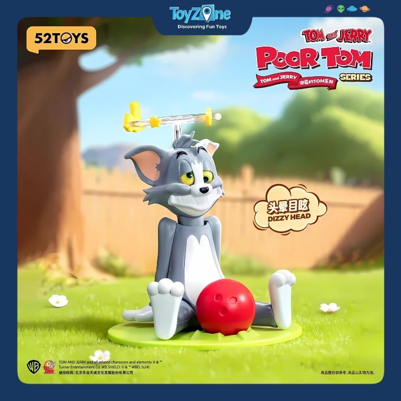 Mô hình đồ chơi Blind box Chuyển Động Tom And Jerry Poor Tom ( Mèo Tom Tội Nghiệp ) 52TOYS