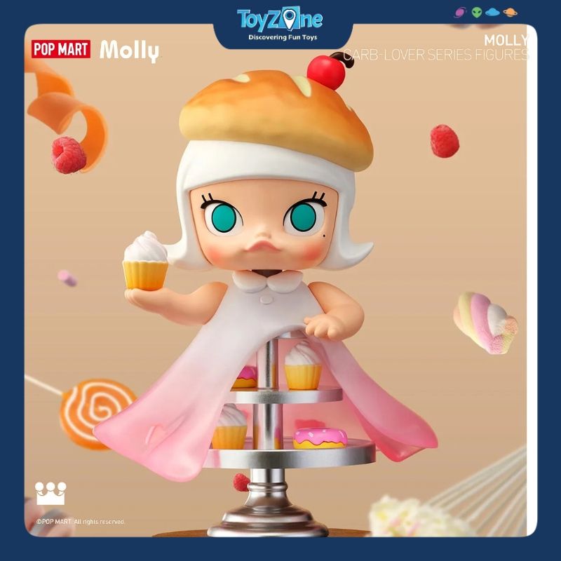 Mô hình đồ chơi Blind box Molly Carb-Lover Series Figures ( Molly Yêu Thích Sự Ngọt Ngào ) POP MART