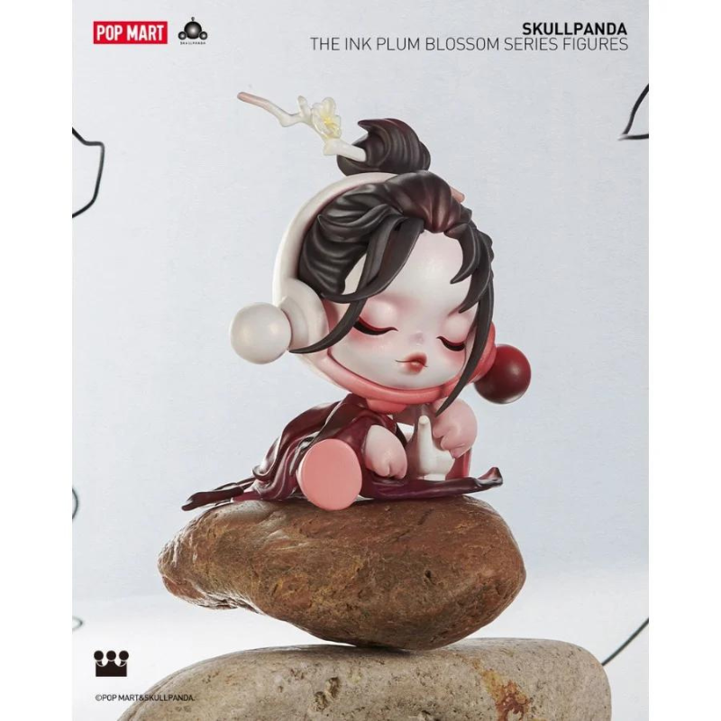 Mô hình đồ chơi Blind box Skull Panda The Ink Plum Blossom (Mùa Hoa Mận Cùng Skull Panda) POP MART