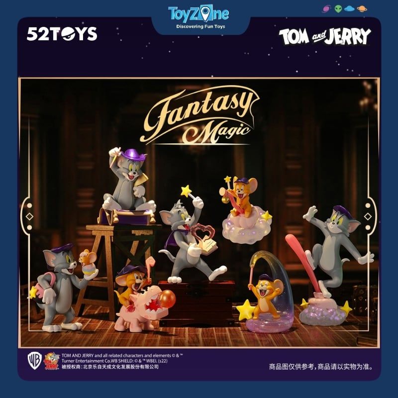 Mô hình đồ chơi Blind box Tom and Jerry Fantasy Magic Series (Phép Thuật Tuyệt Dịu) - 52TOYS