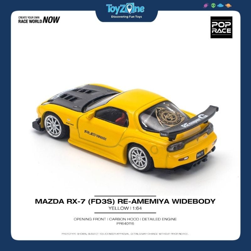 Mô hình xe Mazda RX-7 ( FD3S ) Re-Amemiya Widebody 1:64 POP RACE