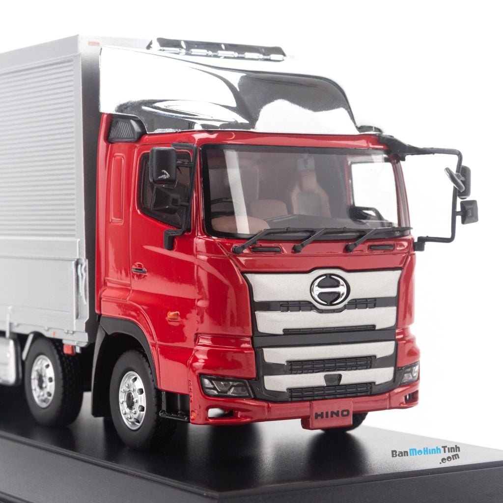 Mô hình xe tải Hino truck 1:50 Dealer Red (4)