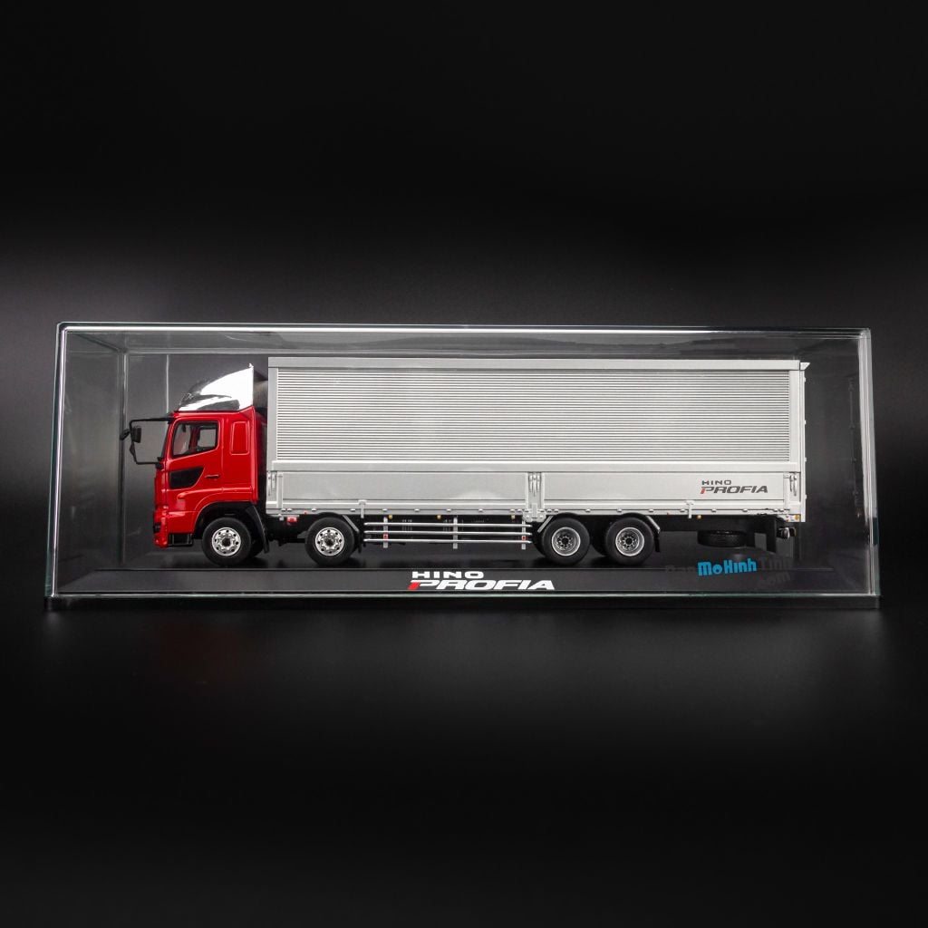 Mô hình xe tải Hino truck 1:50 Dealer Red (7)