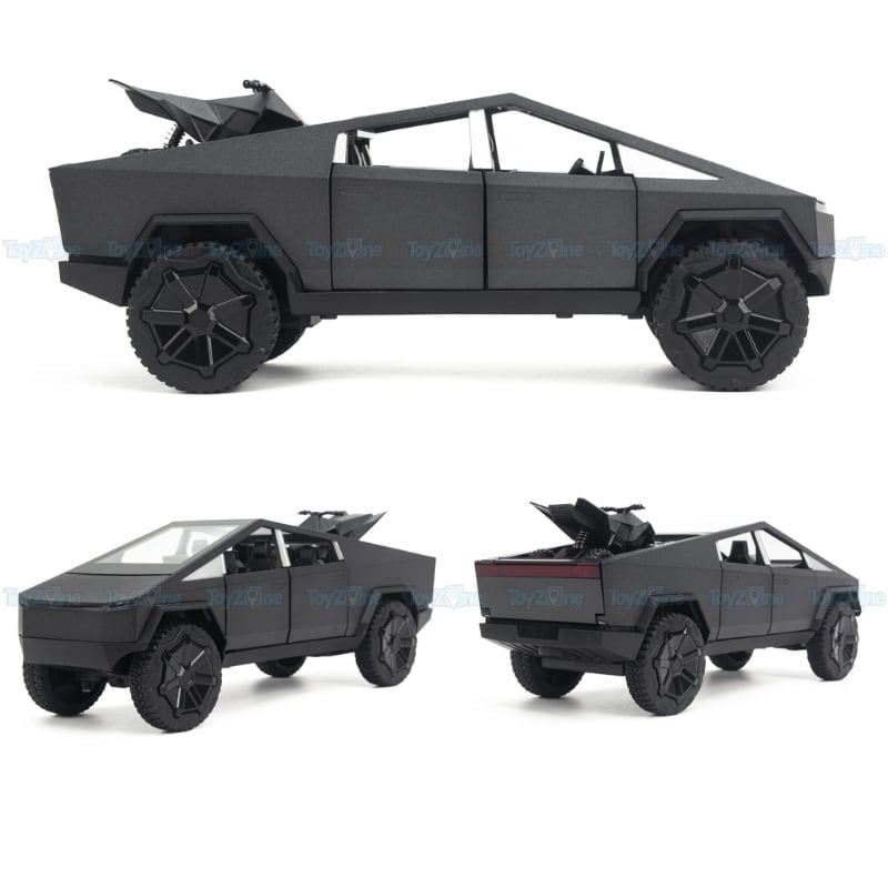 Mô hình xe Tesla Cyber Truck with motorbike 1:24 Chezhi