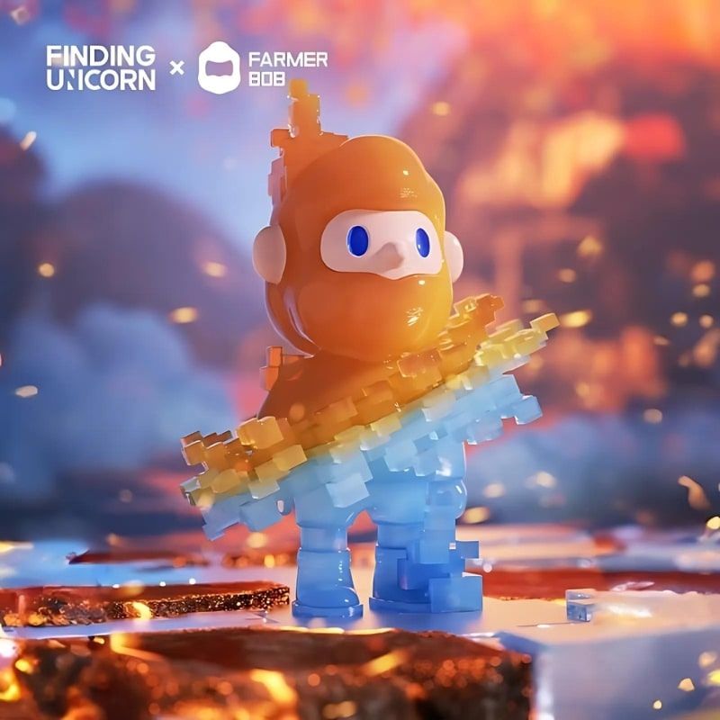 Mô hình đồ chơi Blind box Farmer Bob Next Generation Pixel Universe ( Vũ Trụ Pixel Thế Hệ Tiếp Theo ) 10th Anniversary FINDING UNICORN