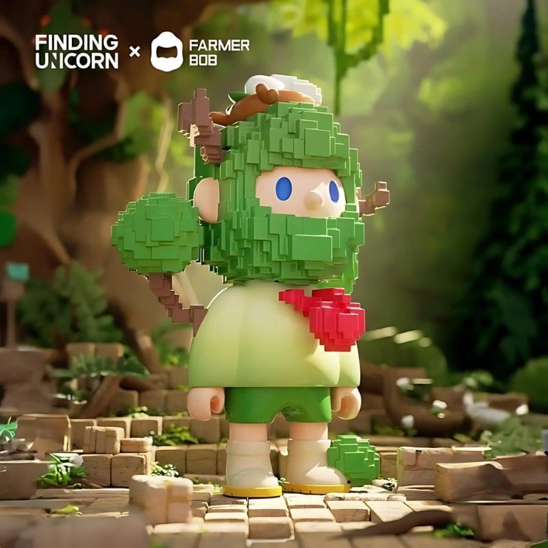 Mô hình đồ chơi Blind box Farmer Bob Next Generation Pixel Universe ( Vũ Trụ Pixel Thế Hệ Tiếp Theo ) 10th Anniversary FINDING UNICORN