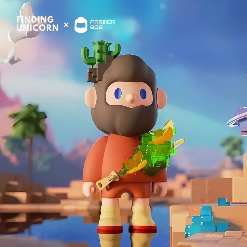 Mô hình đồ chơi Blind box Farmer Bob Next Generation Pixel Universe ( Vũ Trụ Pixel Thế Hệ Tiếp Theo ) 10th Anniversary FINDING UNICORN