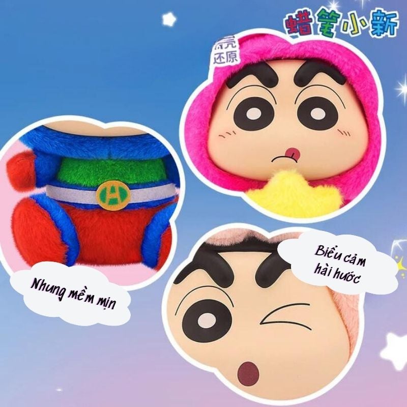 Mô hình đồ chơi Blind box Gấu bông Crayon Shin-chan Etchan S Fantasy V1 52TOYS