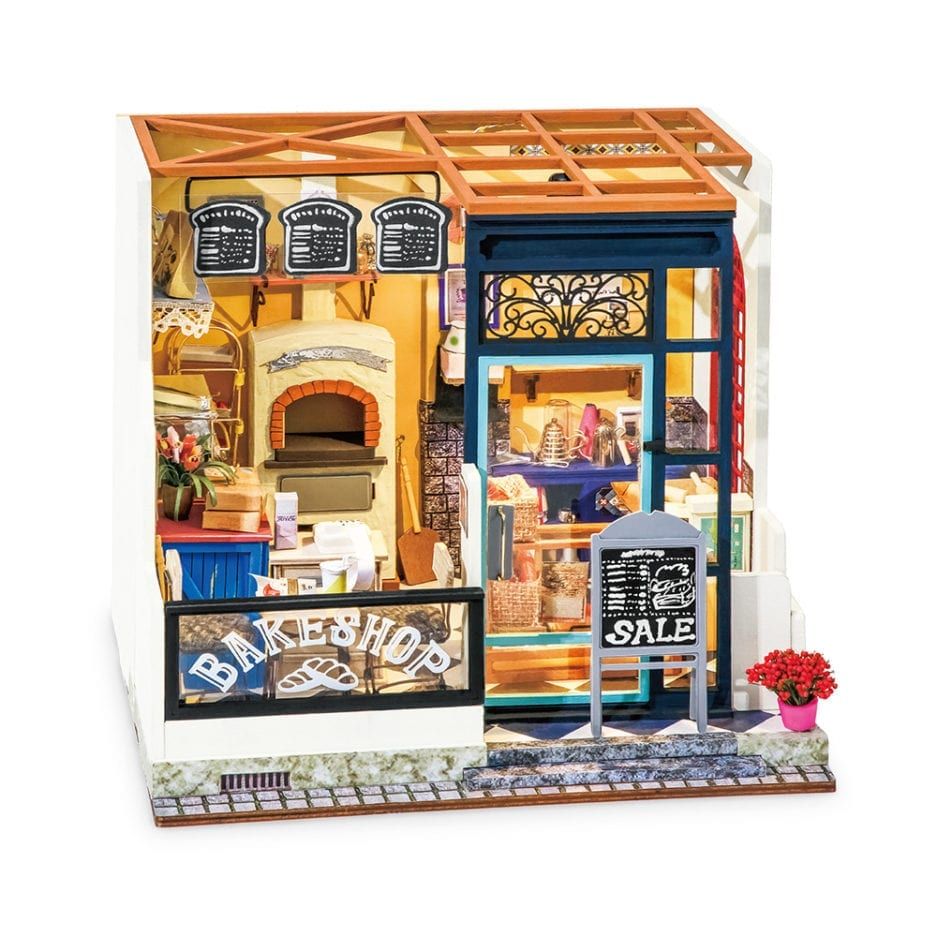 Mô hình gỗ lắp ráp 3D DIY Dollhouse Nancy's Bake Shop (Tiệm Bánh Của Nancy) (Mixed Color) - Robotime DG143 - WP048
