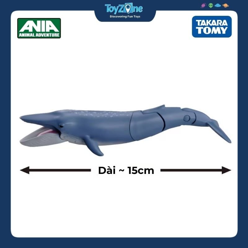Mô hình đồ chơi Động Vật Cá Voi Xanh ANIA AL-23 Blue Whale ( Floating Ver ) TAKARA TOMY