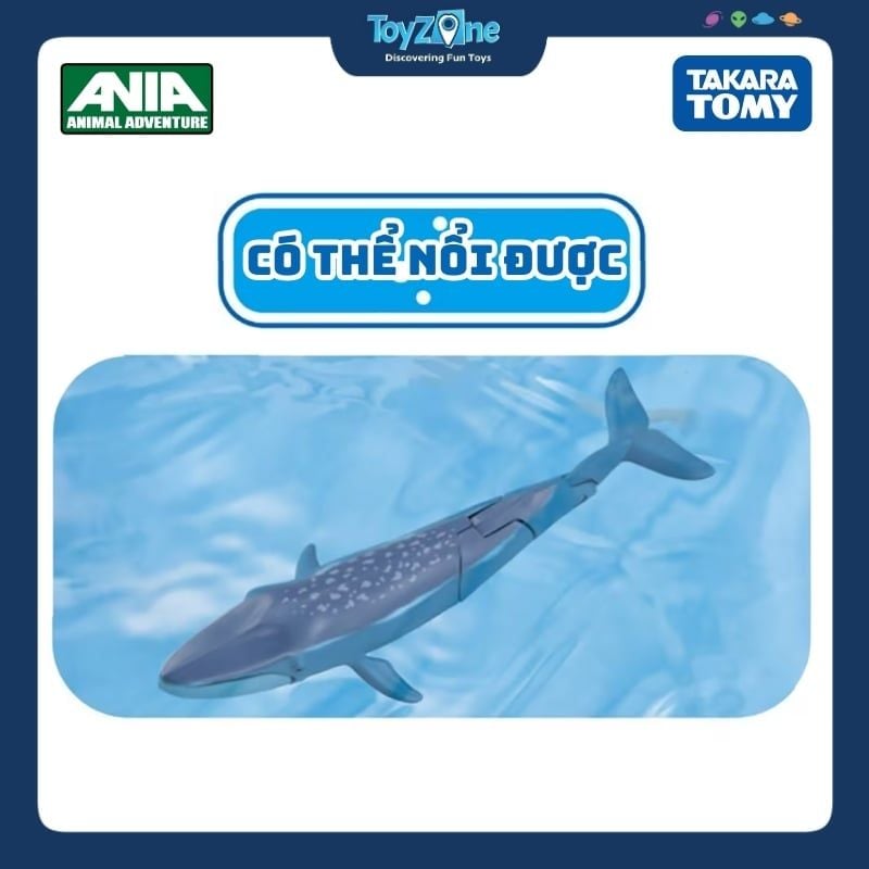 Mô hình đồ chơi Động Vật Cá Voi Xanh ANIA AL-23 Blue Whale ( Floating Ver ) TAKARA TOMY