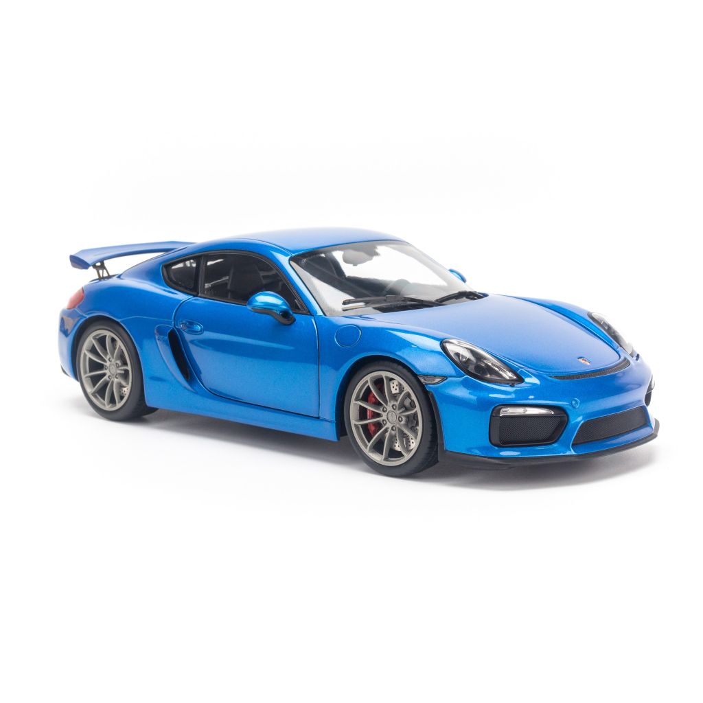 Mô hình xe Porsche Cayman GT4 1:18 Schuco Blue