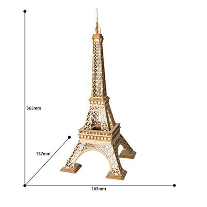 Mô hình gỗ lắp ráp 3D Eiffel Tower (Tháp Eiffel) (Wood Color) - Robotime TG501 - WP056