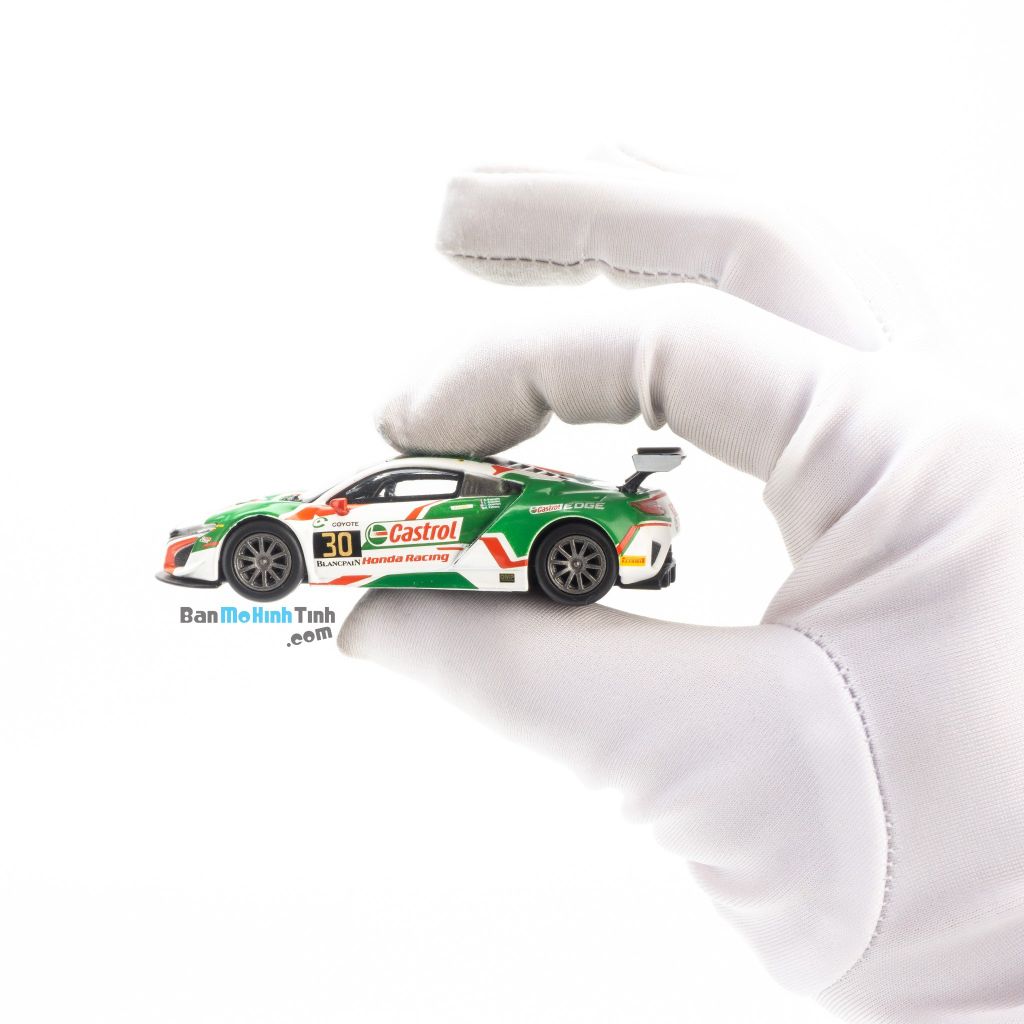 Mô hình xe đua Honda NSX GT3 2018 24 Hours of Spa LHD 1:64 MiniGT (5)