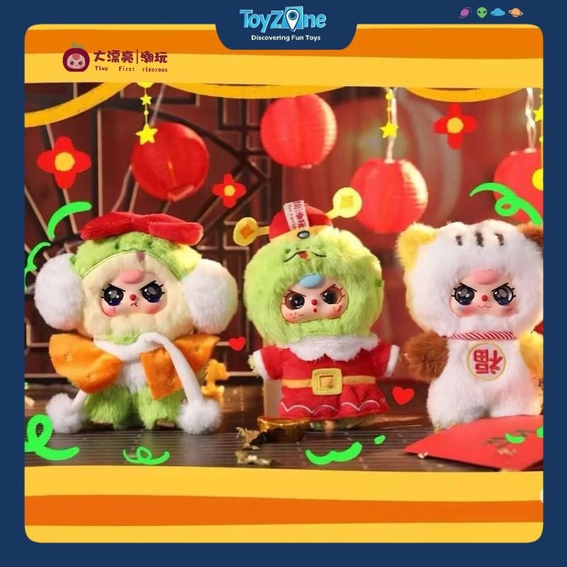 Mô hình Blind box Móc khóa Gấu bông Baby Three New Year ( Tết Nguyên Đán ) BABY THREE