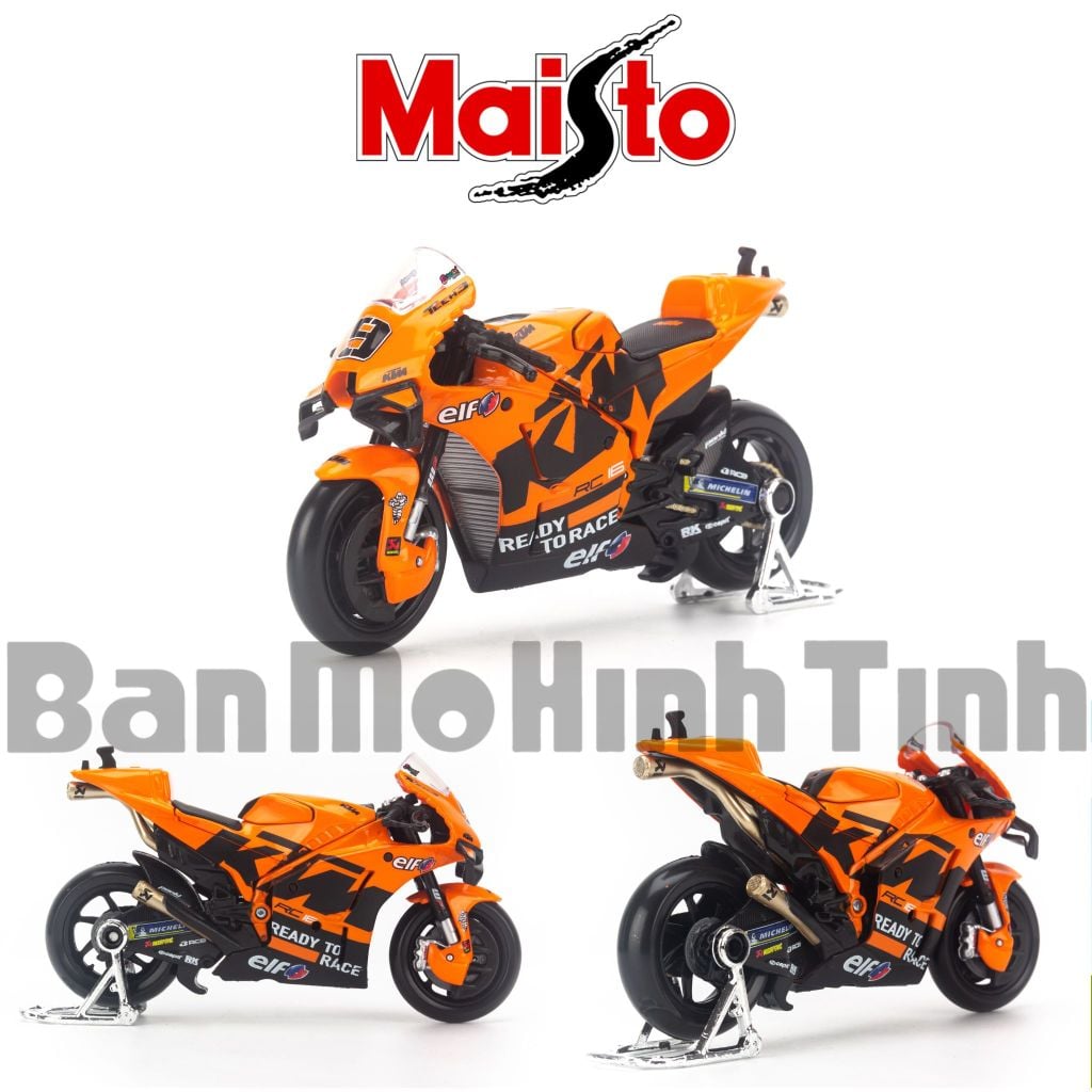 Mô hình xe mô tô KTM ELF Factory Racing 2021 MotoGP 1:18 Maisto