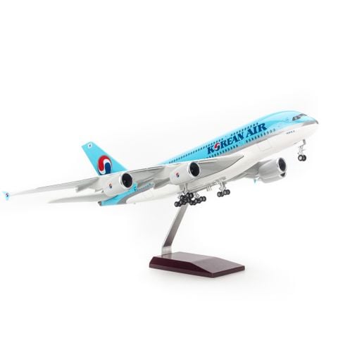 Mô hình máy bay Korean Air 47cm lắp ráp có đèn Everfly