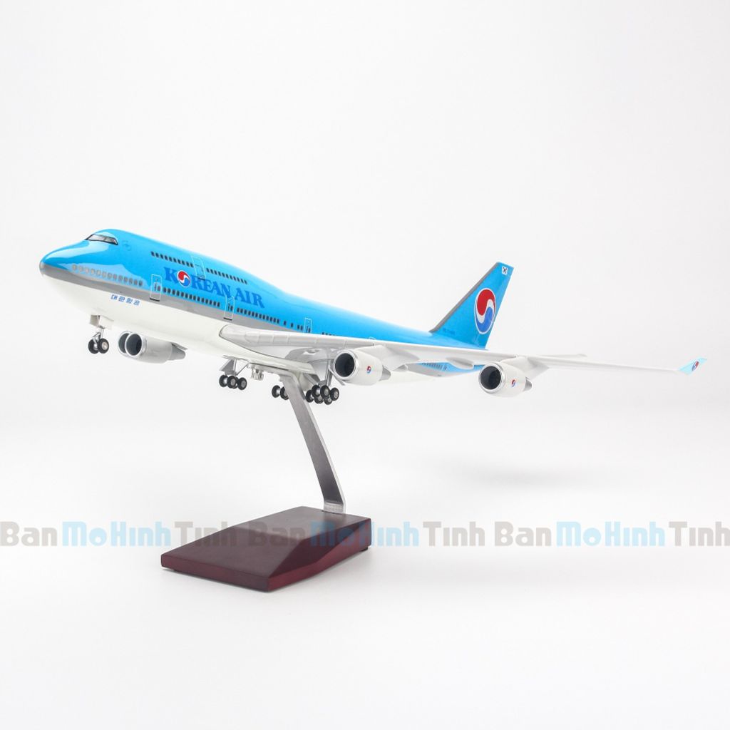 Mô hình máy bay Korean Air 47cm lắp ráp có đèn Everfly