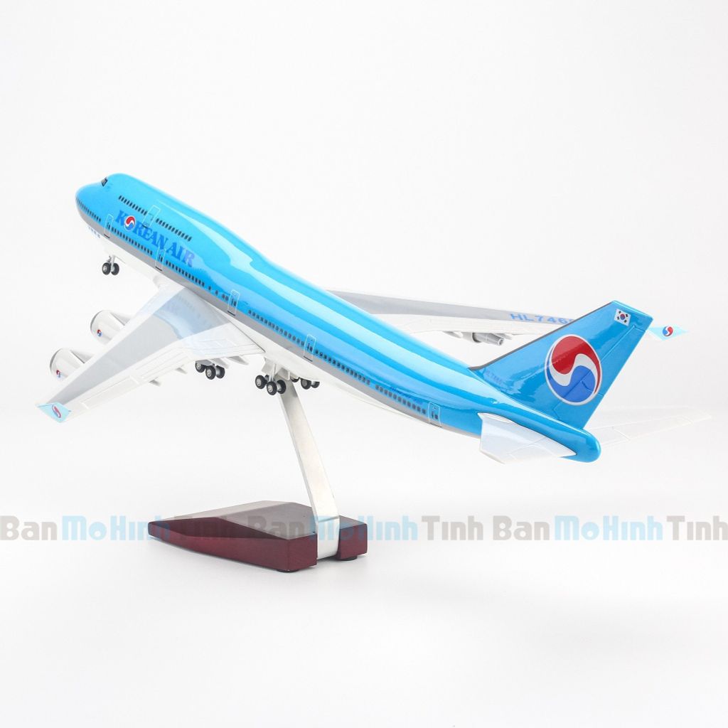 Mô hình máy bay Korean Air 47cm lắp ráp có đèn Everfly