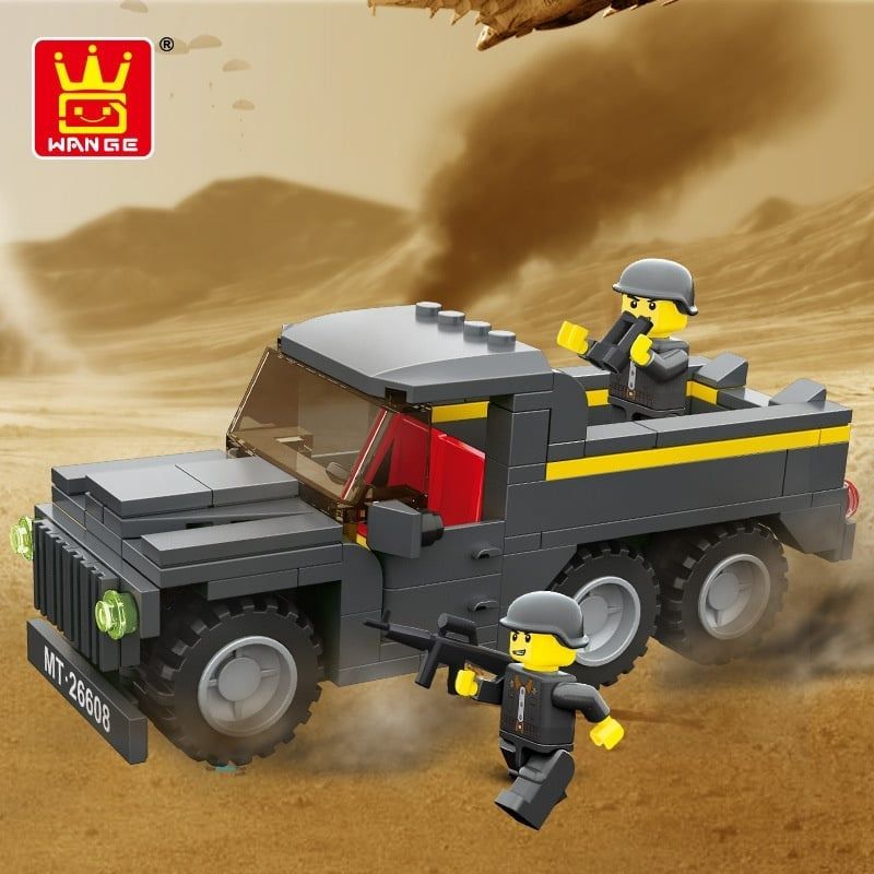 Bộ Đồ Chơi Lắp Ráp Mô Hình Xe Quân Đội WANGE