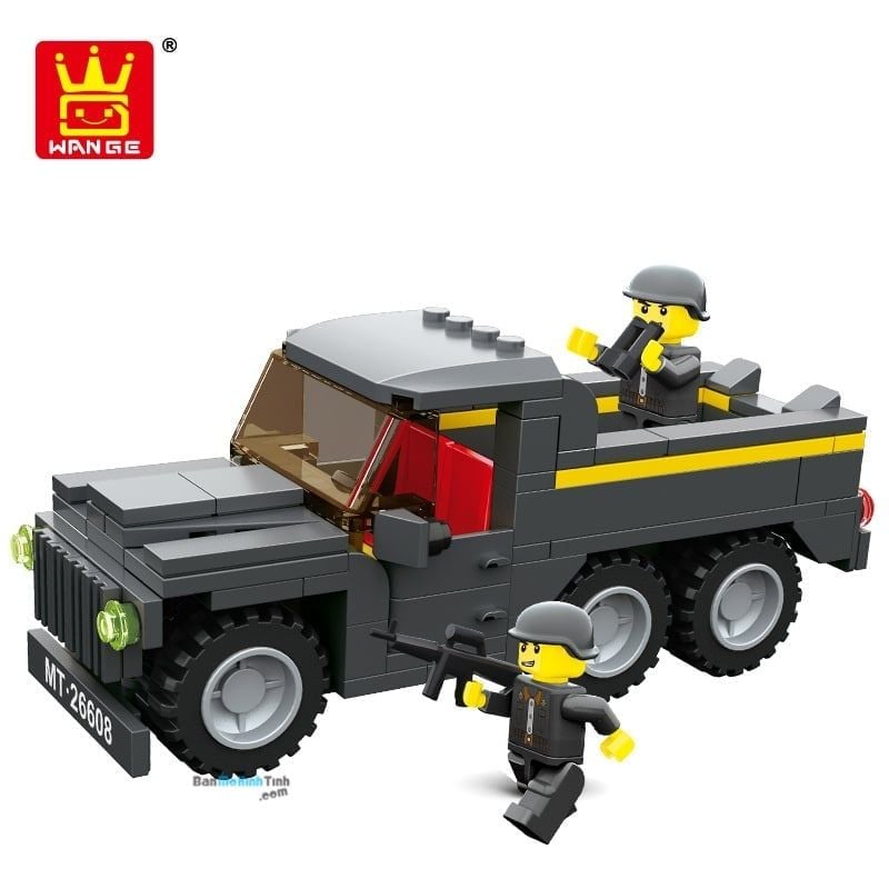 Bộ Đồ Chơi Lắp Ráp Mô Hình Xe Quân Đội WANGE