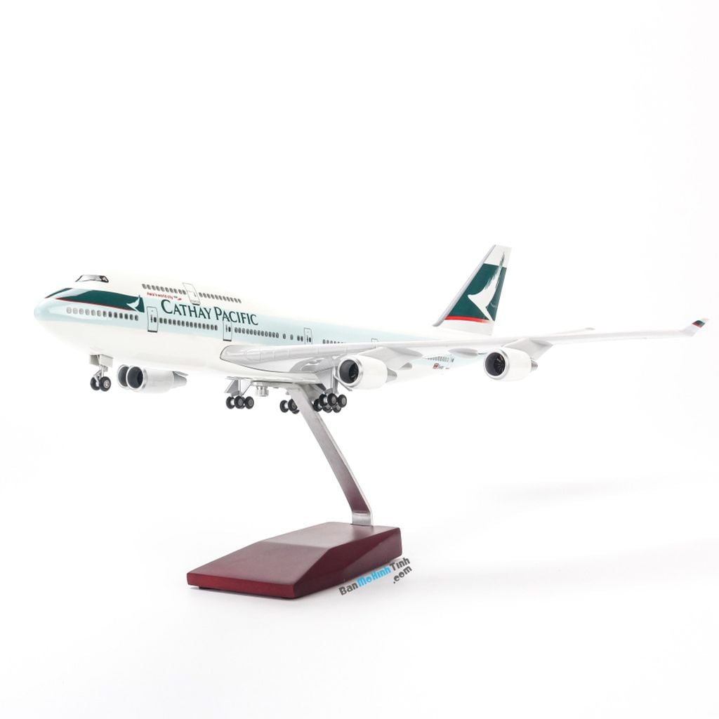 Mô hình máy bay Cathay Pacific 47cm lắp ráp có đèn Everfly