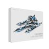 Mô hình kim loại lắp ráp 3D The Leader Ship No.01 (Thuyền Chiến Phi Cơ) (Silver, Blue) - Microworld MP824