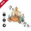 Mô hình gỗ lắp ráp 3D DIY Pumpkin Carriage Music Box (Hộp Nhạc Xe Bí Ngô) (Mixed Color) - Robotime  AM41 - WP005