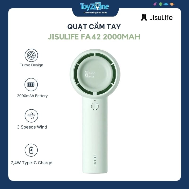 Quạt Cầm Tay Mini Handheld Fan Life5 FA42 2000mAh JISULIFE