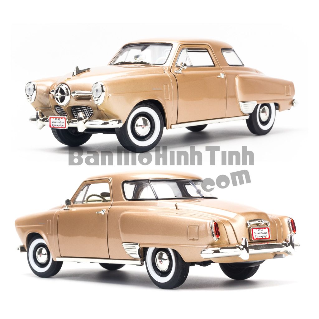 Mô hình xe Studebaker Champion 1950 1:18 Yat ming Gold (3)