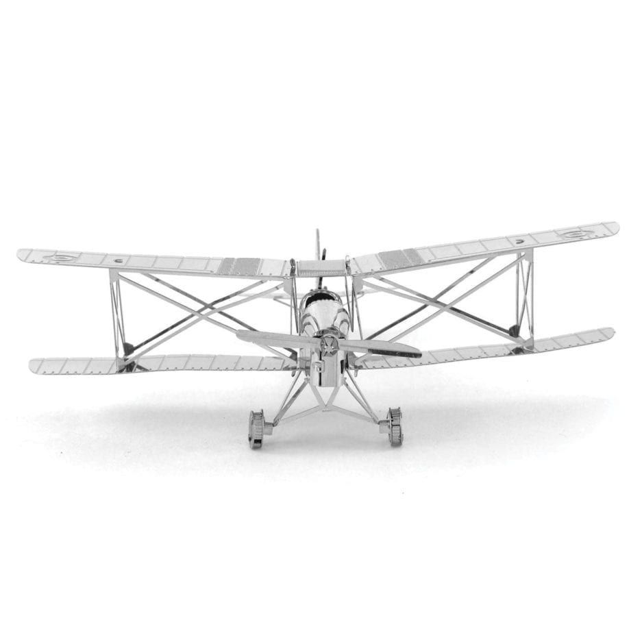 Mô hình kim loại lắp ráp 3D Máy Bay De Havilland Tiger Moth (Silver) – Metal Works MP136
