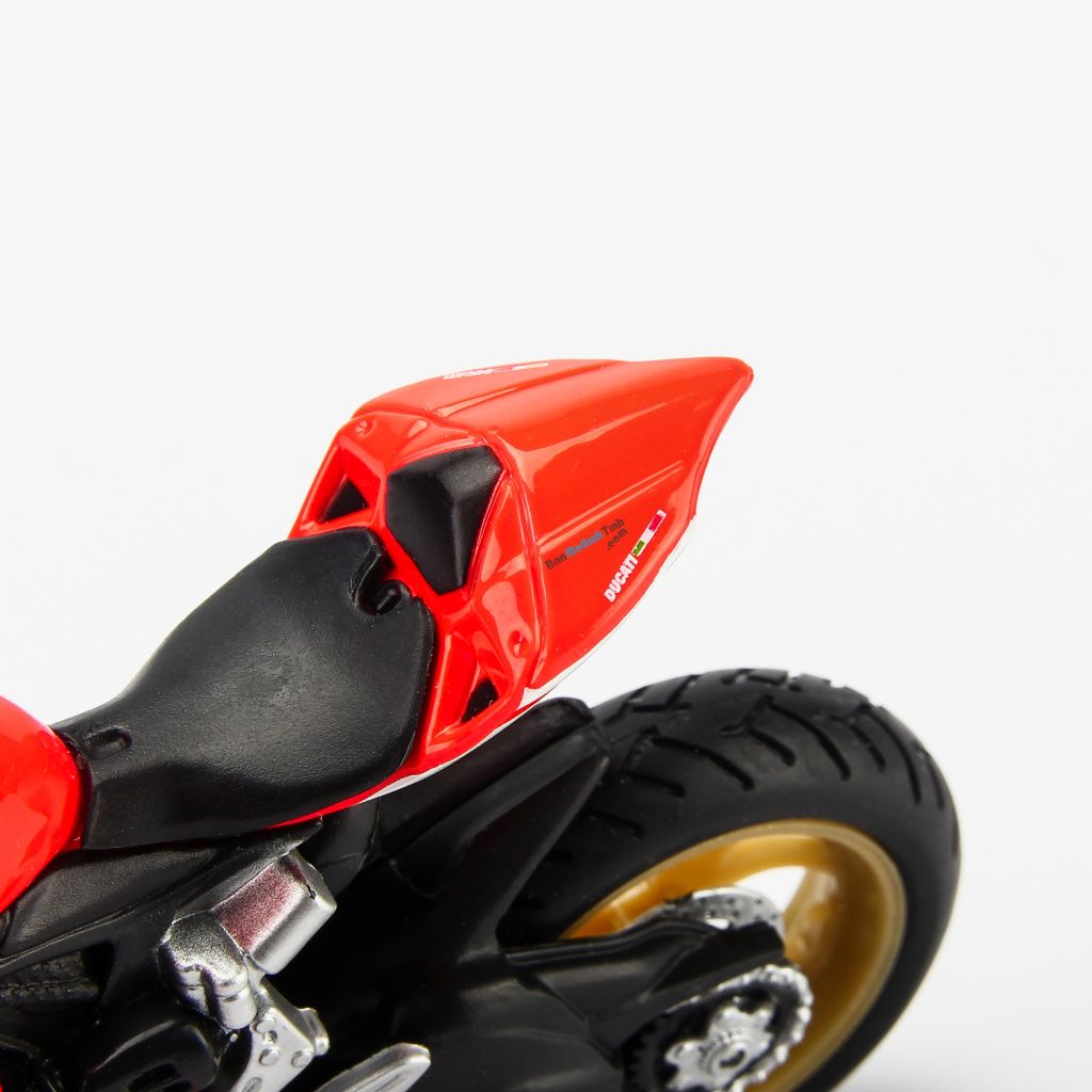 Mô hình xe mô tô Ducati 1199 Superleggra 1:18 Maisto Fluorescent Red (6)