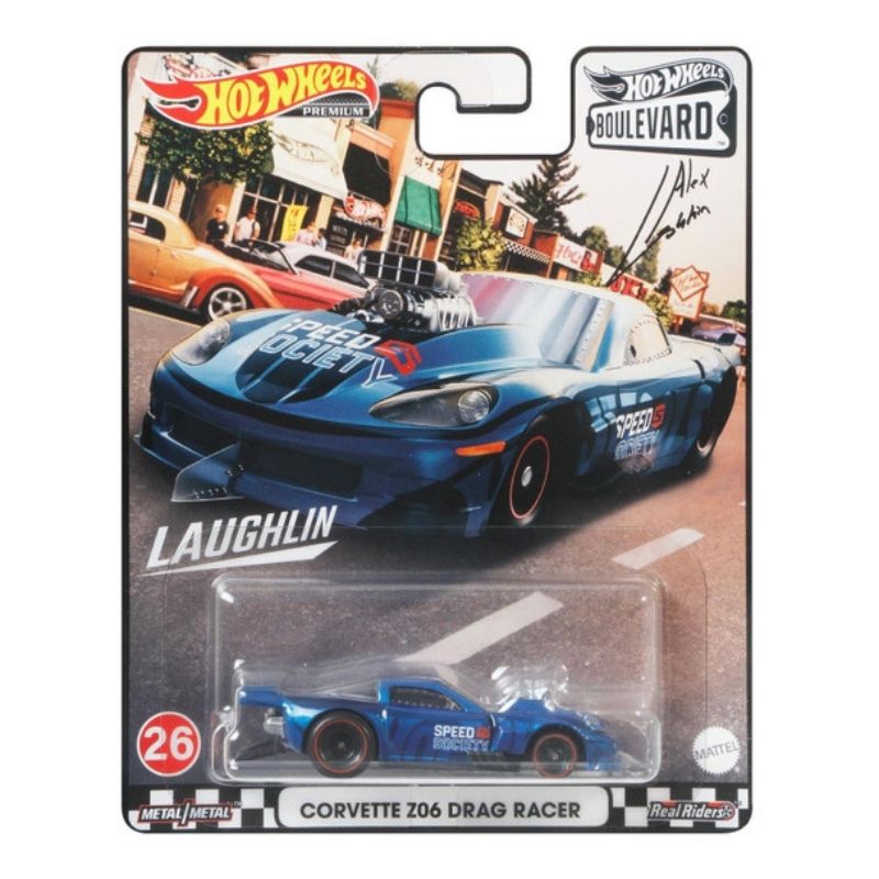 Mô hình xe Chevrolet Corvette Z06 Drag Racer Laughlin Model Boulevard Series 1:64 Hot Wheels Premium