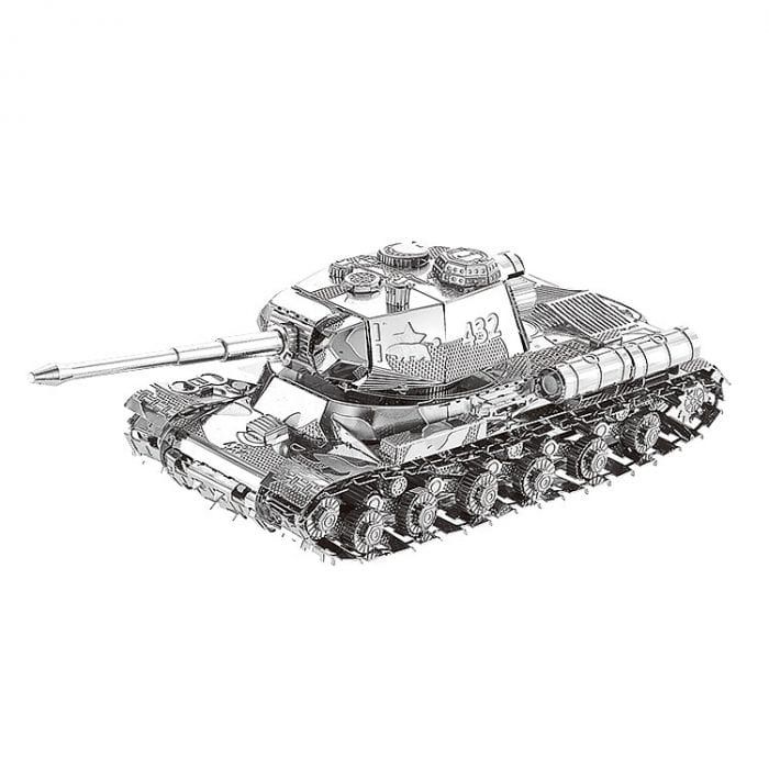  Mô hình kim loại lắp ráp 3D Xe Tăng JS-2 (Silver) - Metal Works MP283 