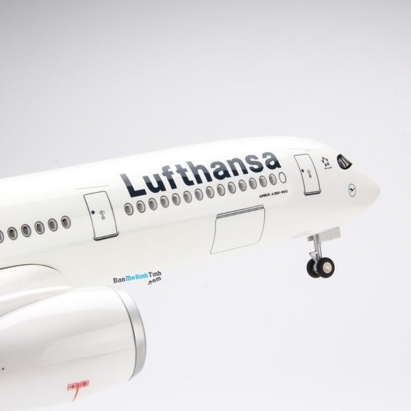 Mô hình máy bay Lufthansa 47cm lắp ráp có đèn Everfly
