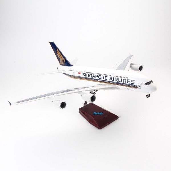 Mô hình máy bay Singapore Airlines 47cm lắp ráp có đèn Everfly