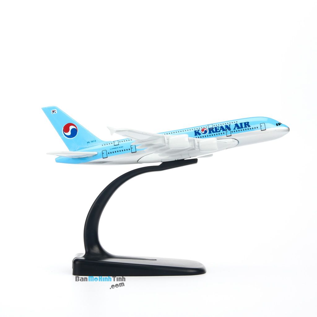 Mô hình máy bay tĩnh Korean Air Airbus A380 16cm Everfly giá rẻ (3)