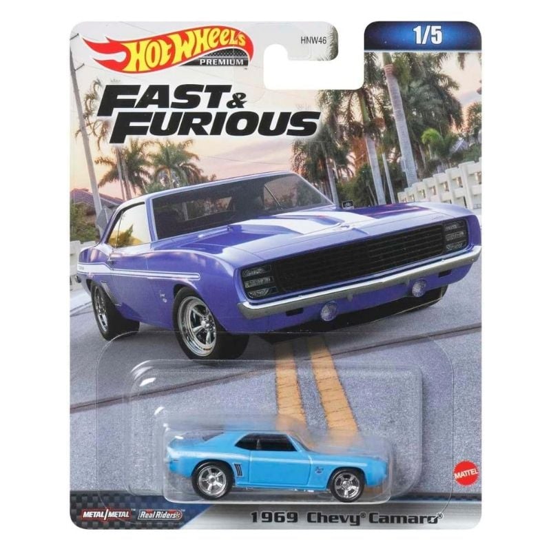 Mô hinh xe Chevy Camaro 1969 Fast and Furious Series 1:64 Hot Wheels Premium