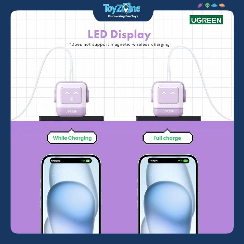 Củ Sạc Nhanh Nexode Robot 30W USB-C PD GaN Fast Charger UGREEN