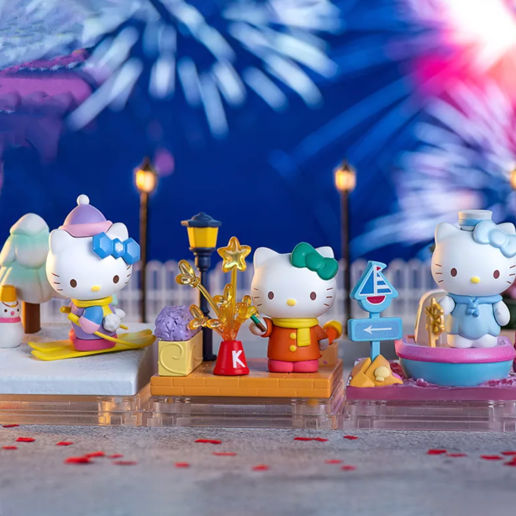 Mô hình đồ chơi Blind box Sanrio Hello Kitty Four Seasons Series (Bốn Mùa Của Hello Kitty) GOLD LOK