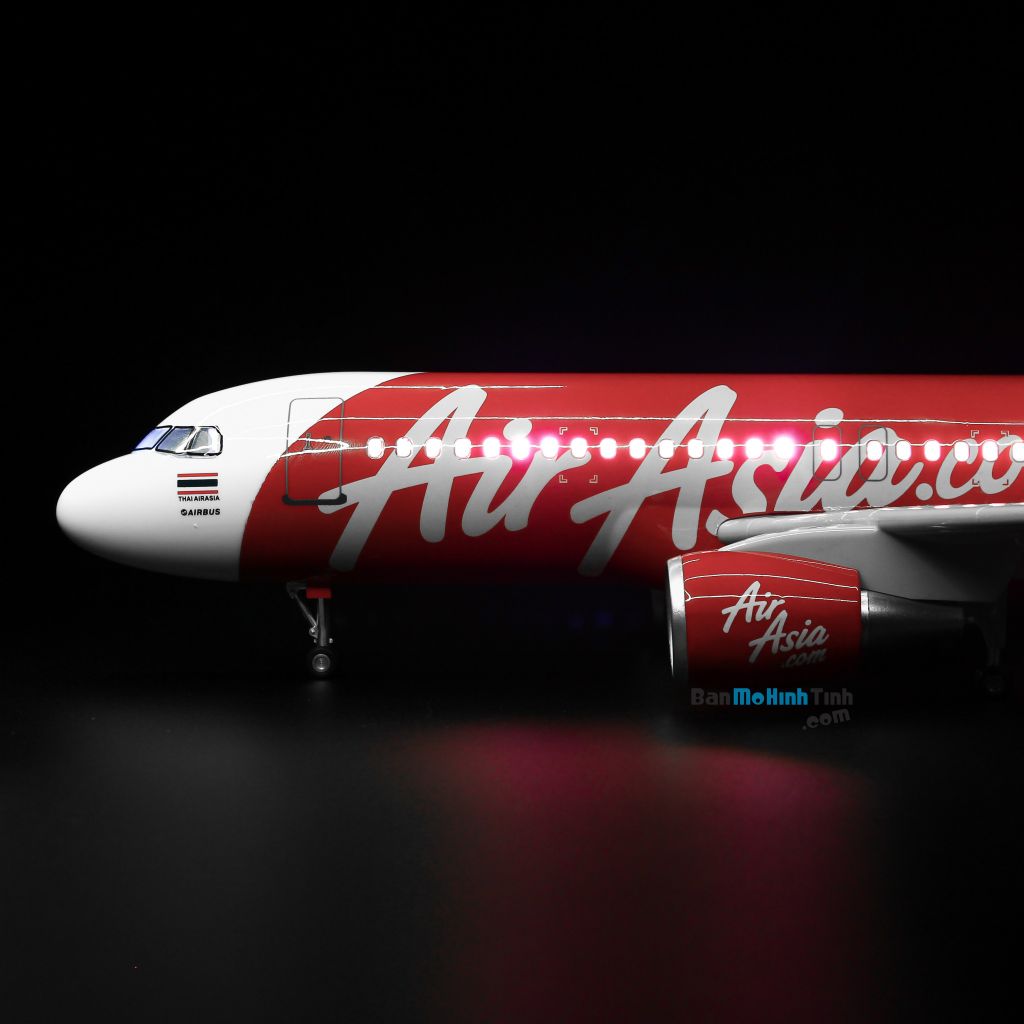 Mô hình máy bay tĩnh Air Asia Airbus A320 47cm LED Everfly giá rẻ (19)