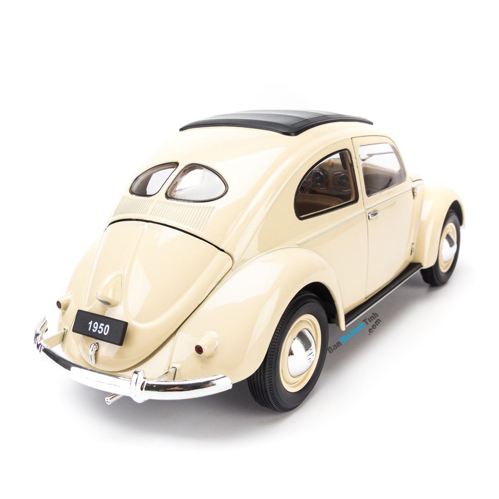 Mô hình xe Volkswagen Classic Beetle 1:18 Welly Cream (3)