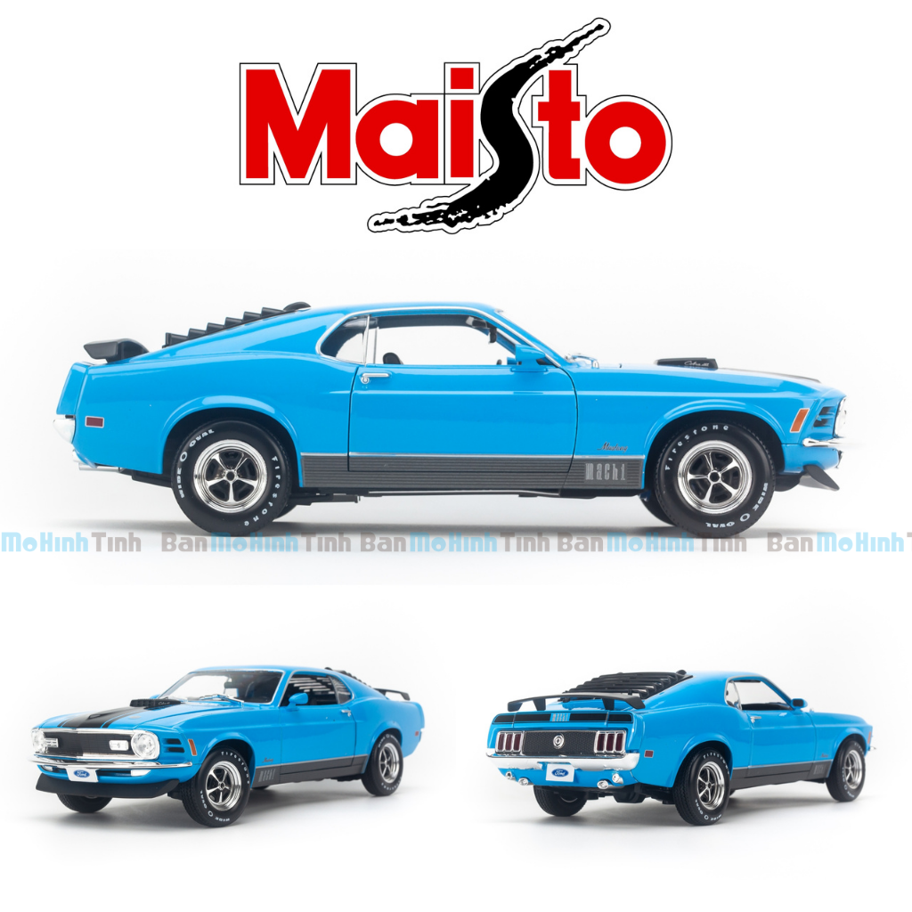 Mô hình xe Ford Mustang Mach 1 1970 1:18 Maisto